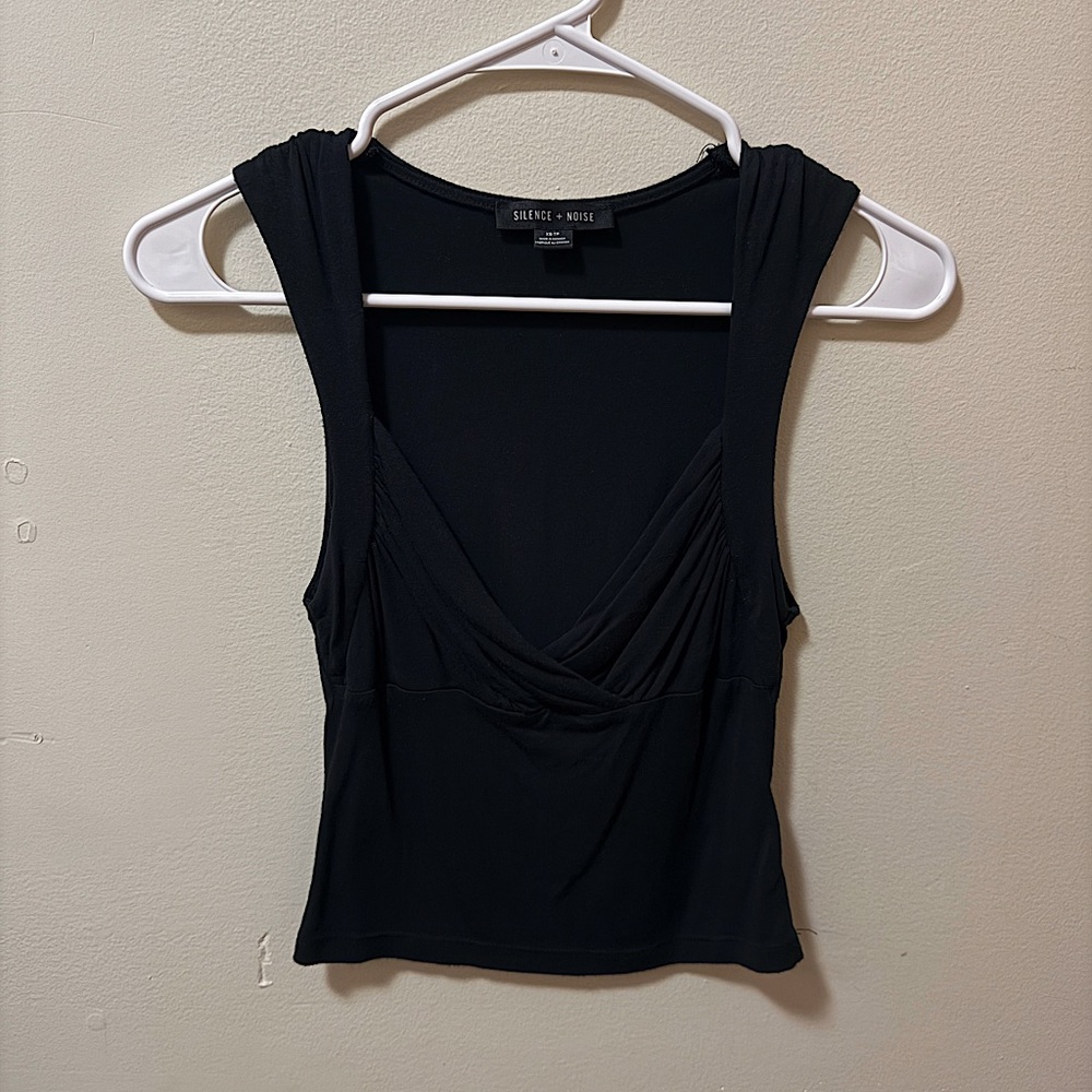 Urban Outfitters Black Fitted Tank Top